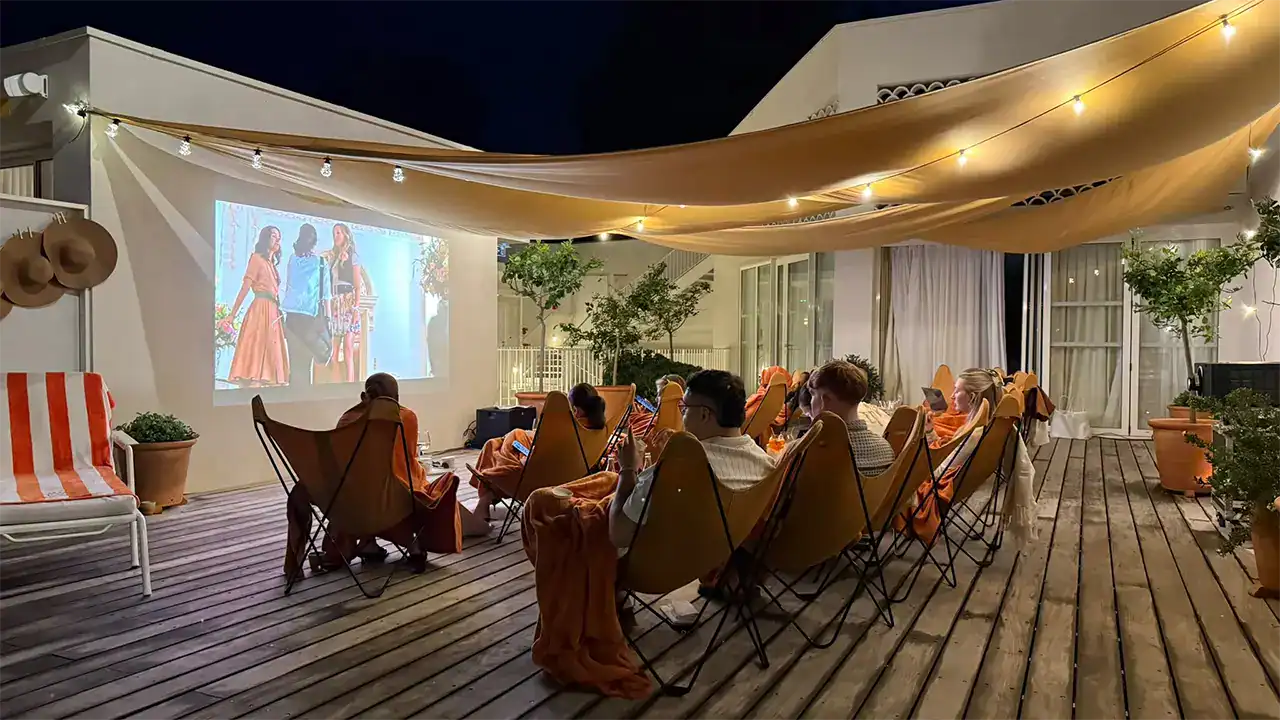 Outdoor video projection